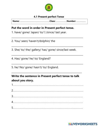 Present Perfect Tense