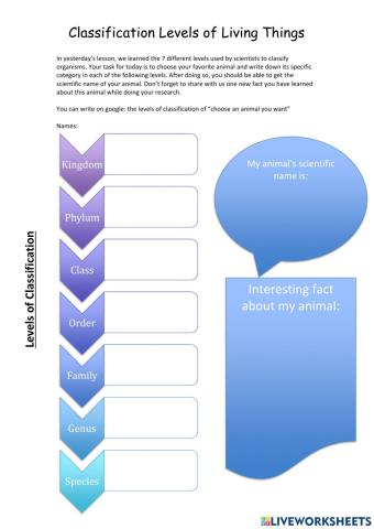 Classification of Living Things