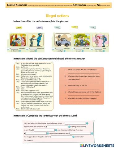 Illegal actions