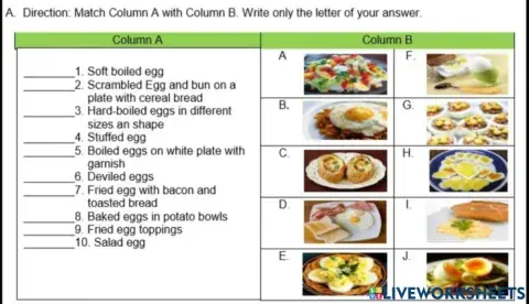 Tle assessment cookery 10