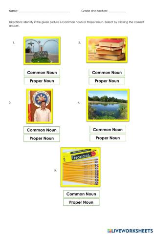 Common and proper nouns