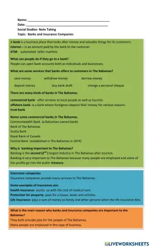 Banks and Insurance Companies