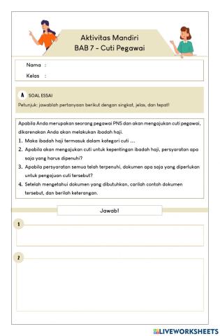 BAB 7 - Aktivitas Mandiri