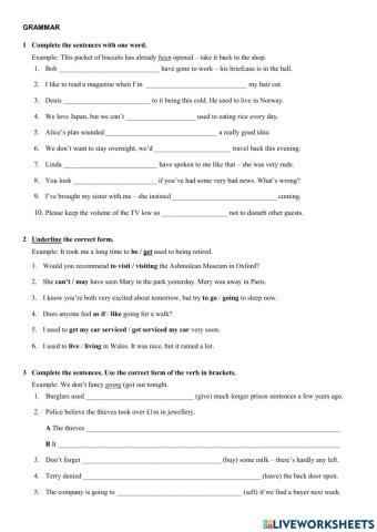 B2 grammar and vocabulary revision