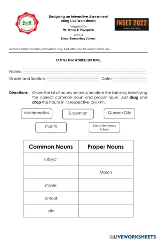 Common and Proper Noun