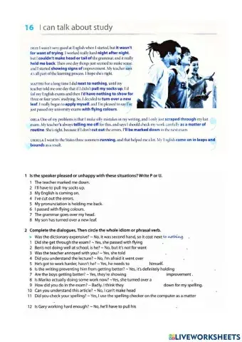 I can talk about study