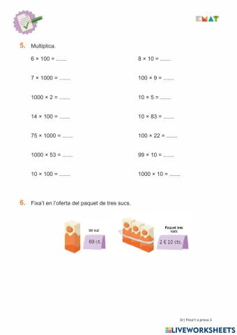 Posat a prova 3-3. EMAT3