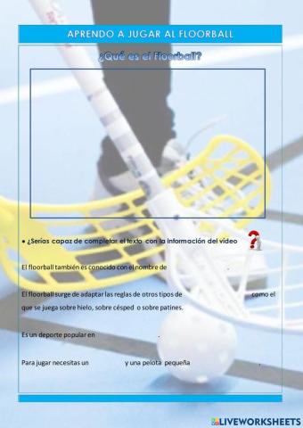 Floorball (3º y 4º primaria)