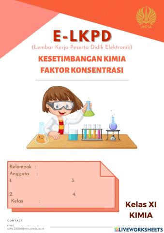 E-LKPD Kesetimbangan Kimia Faktor Konsentrasi