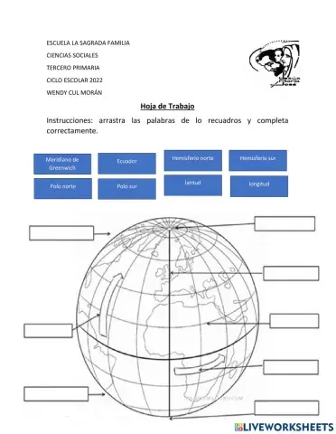 Hoja de trabajo latitud y longitud