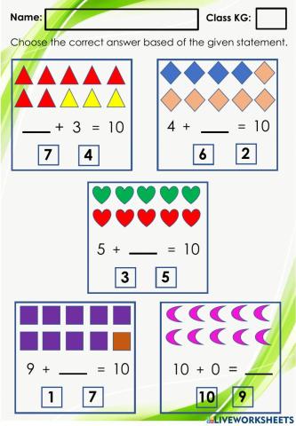 Number Bonds 1-10