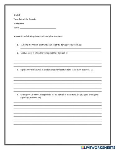 Arawaks demise JPR style practice