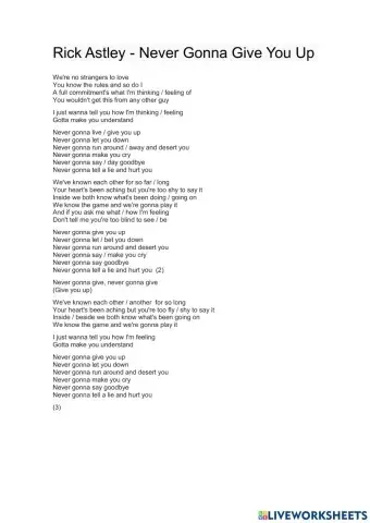 Rick Astley - Never Gonna Give You Up