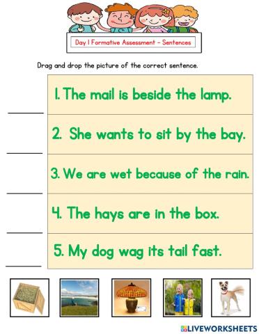 Day 1 Formative Assessment - Sentences