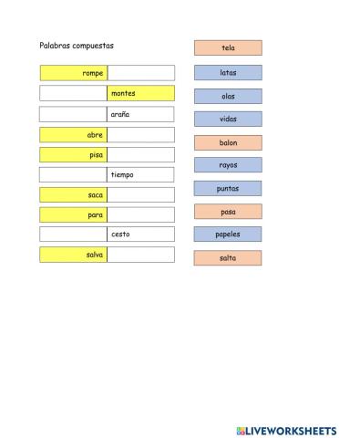 Palabras compuestas