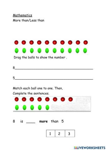 More than - Less than