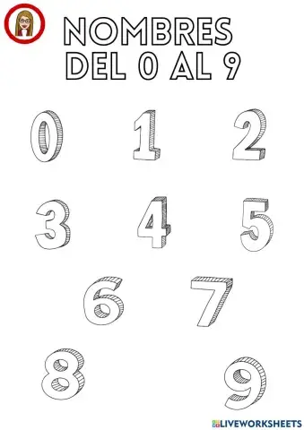 Nombres del 0 al 9