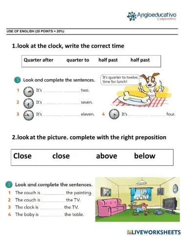 Use of english progress check