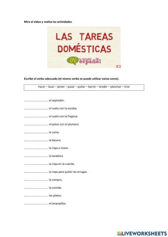 Las tareas domésticas