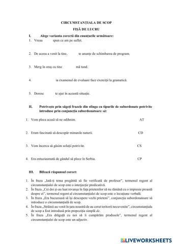 Circumstanțiala de scop