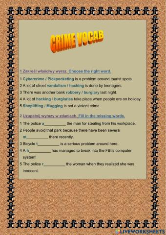 Crime vocab