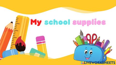 Listen and repeat: These are (School Supplies)