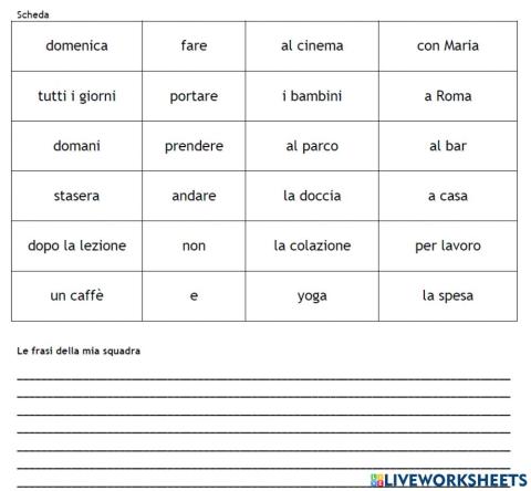 Al posto giusto! PRESENTE SEMPLICE