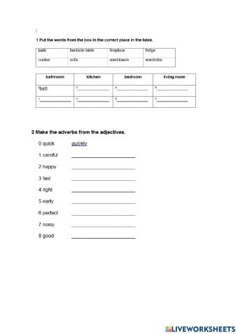 English Class A2+ short test unit 5