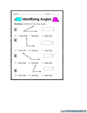 Identifier les angles