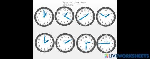 Time and Clocks Worksheet 2