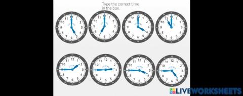 Time and Clocks Worksheet 3