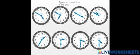 Time and Clocks Worksheet 4