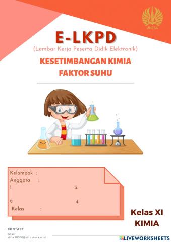 E-LKPD Kesetimbangan Kimia Faktor Suhu