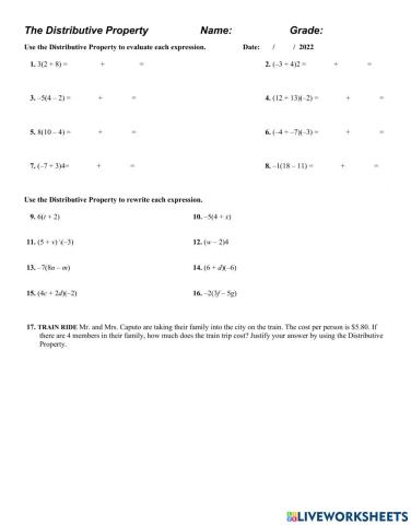 Distributive Property