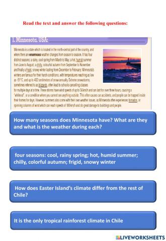 Countries and their Weather