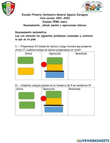 Examen matemáticas
