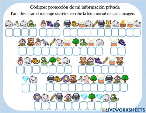 Códigos: protección de mi información privada