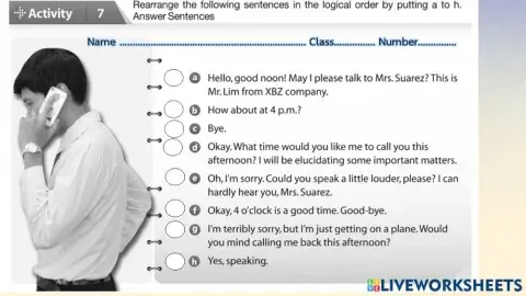 Talking on the phone