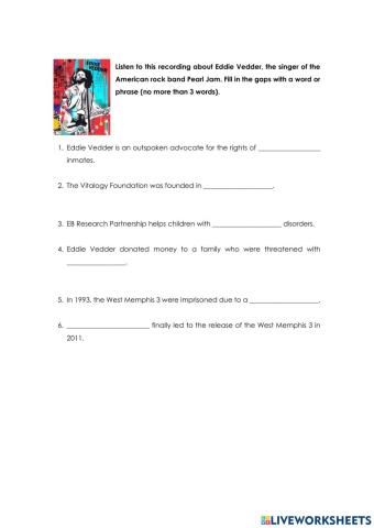 Activist Eddie Vedder