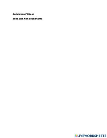 Seed and Non-seed Plants