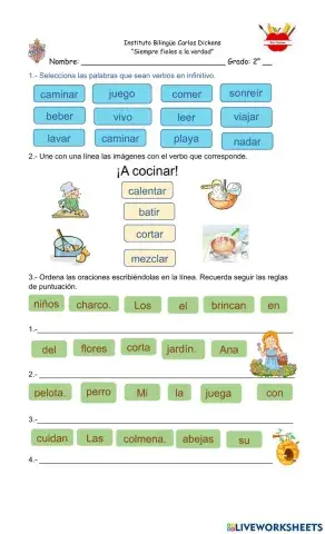 Verbos en infinitivo