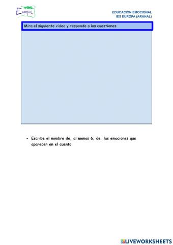 Cuento sobre emociones