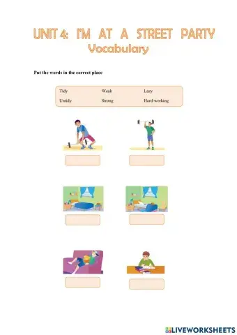 UNIT 4: STREET PARTY Vocabulary