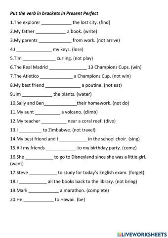 Present perfect intro