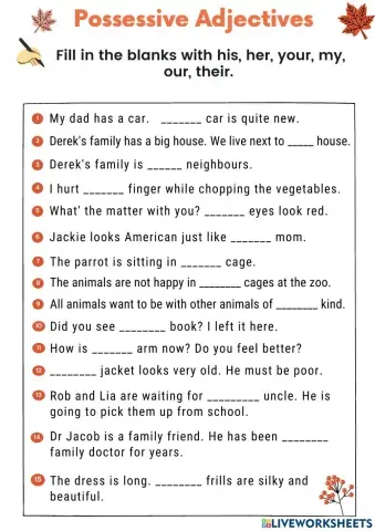 Possessive Adjectives