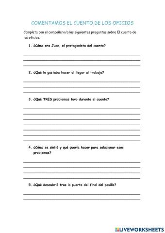 El cuento de los oficios