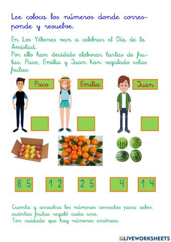 Problema con suma de 3 sumandos