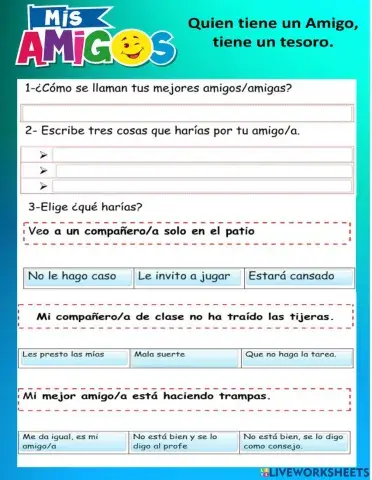 Amistad que alimenta 3er Grado