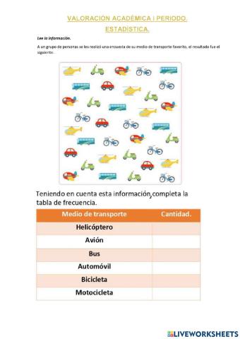 Ejercicio Diagrama de frecuencias
