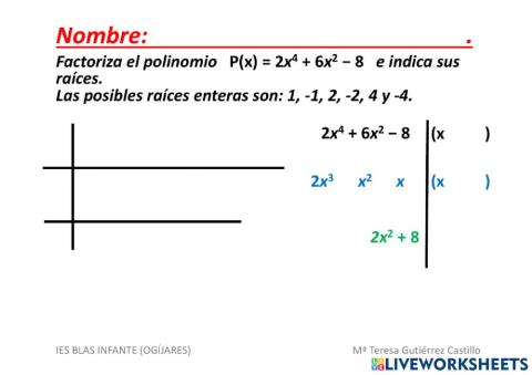 Factorización de polinomios COMPLICADA